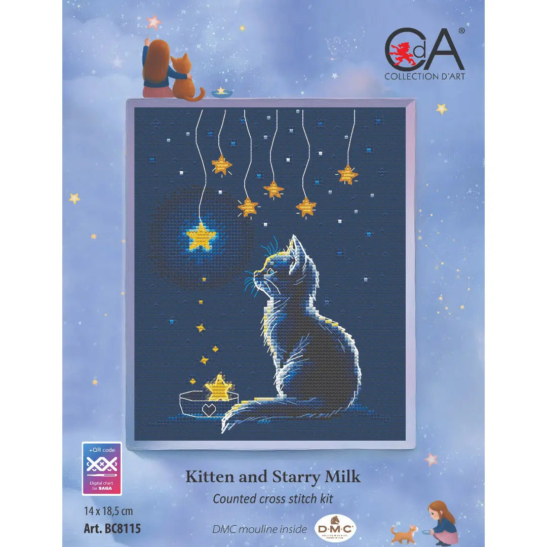 RTO Cross Stitch Kit Cat and Stars
