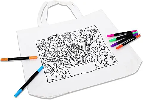 Craft Evening Tote Bag painting using acrylic paint markers