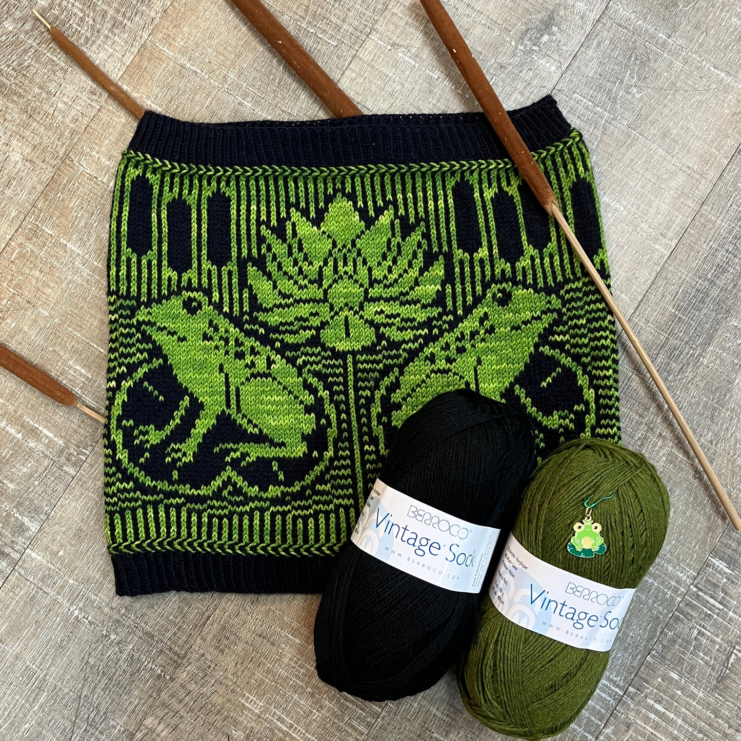 Why Crawl When You Can Hop Kit (Berroco vintage sock) with pattern