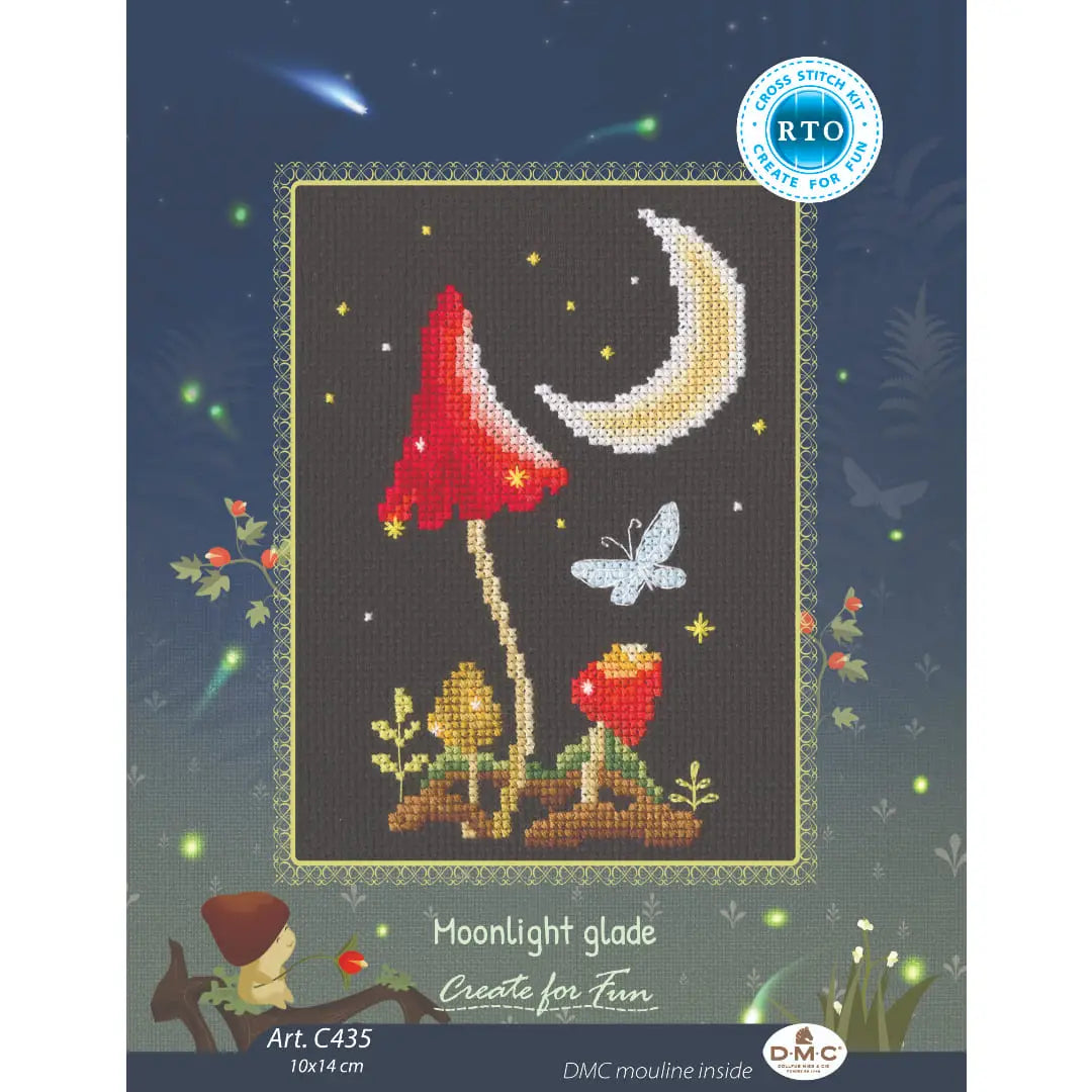 RTO Cross Stitch Kit Moonlight Mushrooms