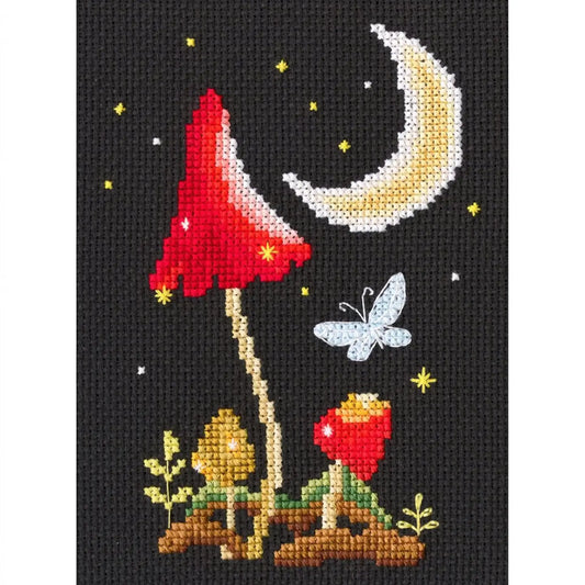 RTO Cross Stitch Kit Moonlight Mushrooms