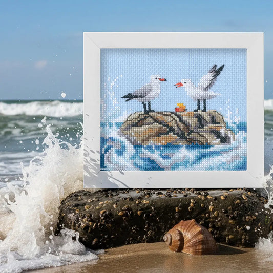 RTO Cross Stitch Kit Seagulls On a Rock