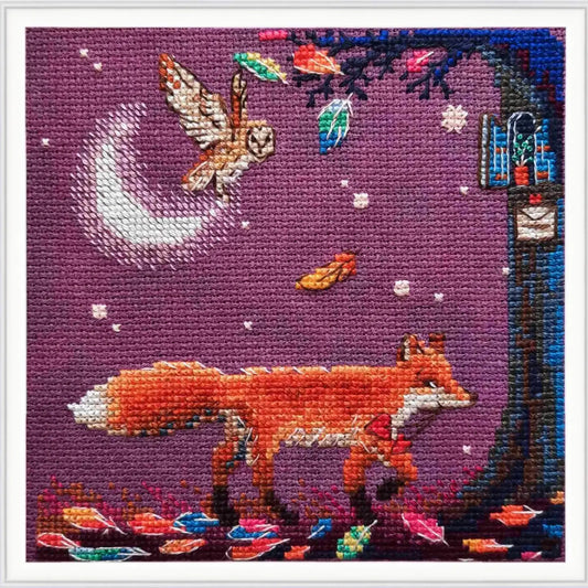 RTO Cross Stitch Kit Fox and Owl