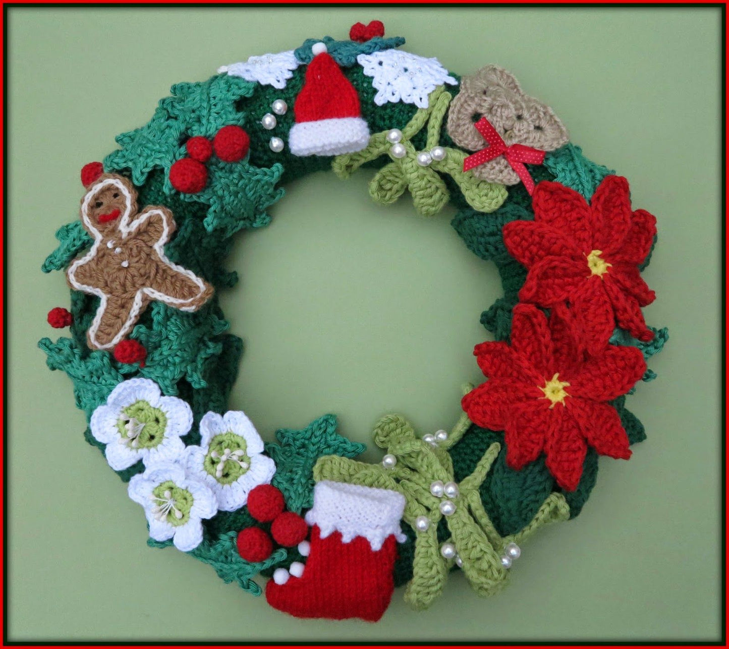 Knit or Crochet a Holiday Wreath