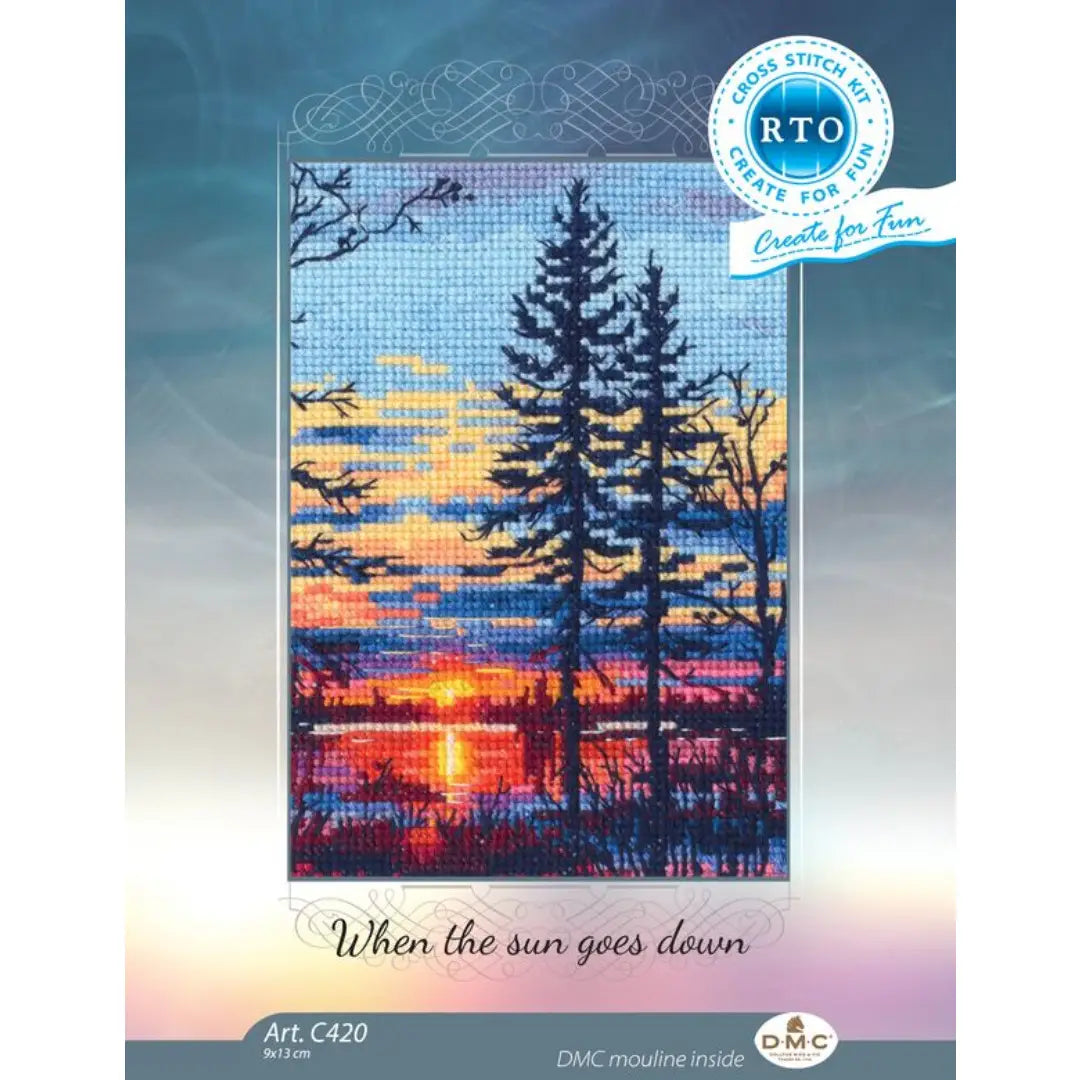 RTO Cross Stitch Kit Sunset Forest